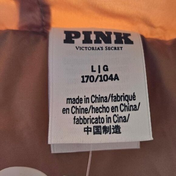 PINK Marshmallow Puffer White Hooded Puffer Jacket Womens Size Large NEW W/TAGS - Picture 5 of 6